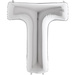 Balon foliowy litera T alfabet srebrna 40 cali