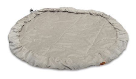 Worek mięciutka mata na zabawki 3w1 wzór GWIAZDKI szara- OUTLET - przybrudzony materiał