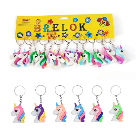 Brelok silikonowy Jednorożec mix wzorów