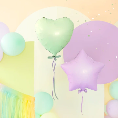 Balon foliowy serce satynowe matowe 18 cali miętowe
