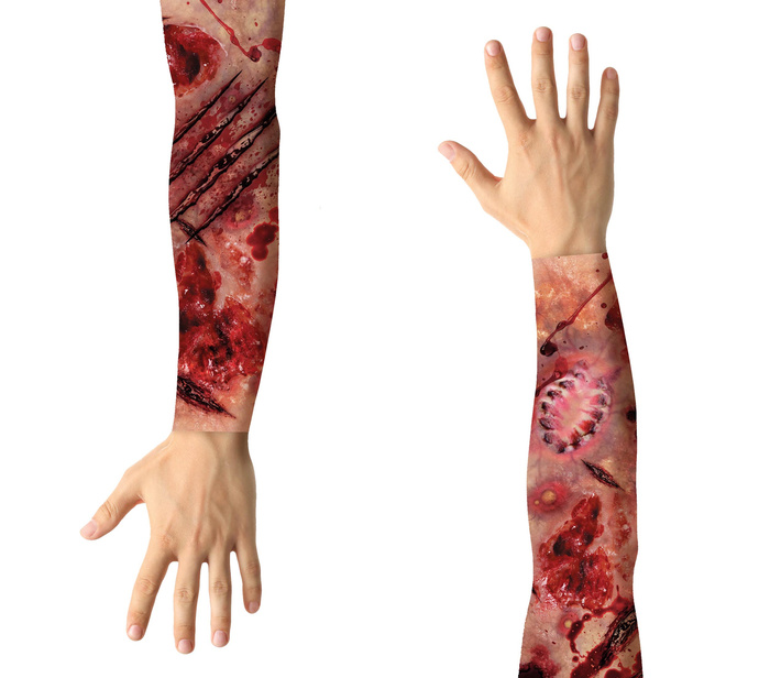 Rękawy na ręce rany i ugryzienia Wampira Halloween 2 szt.