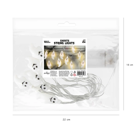 Girlanda świetlna LED duszki halloween 200 cm