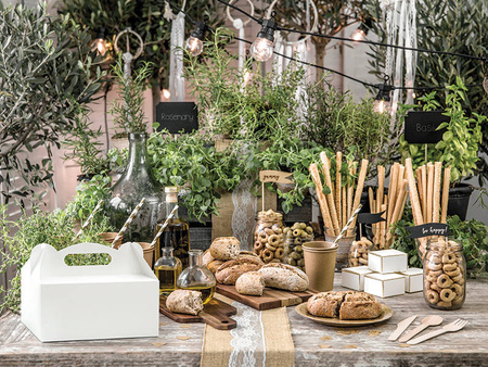 Pudełka na ciasto białe gładkie 19x14x9 cm 10 szt.