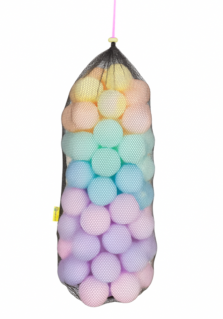 Piłki w worku suchy basen w woreczku 7cm - 100 szt. PASTELOWE