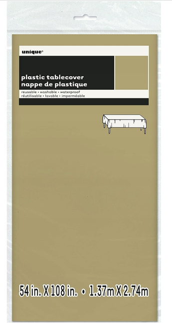 Obrus foliowy ZŁOTY 137 x 274 cm matowy