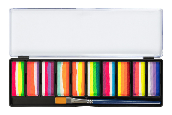 Paletka farb do twarzy Splitcake Princess Lines by Lyudmyla Kotova 10x10g + pędzel