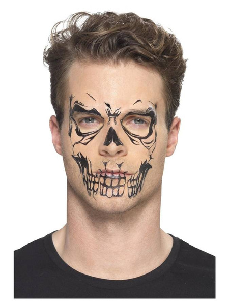 Tatuaże na halloween - czaszka Skull Face (szkieletor, kościotrup)