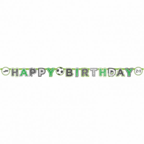 Baner urodzinowy Happy Birthday piłka nożna 2m