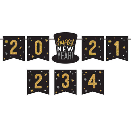 Baner girlanda Happy New Year 2022 SYLWESTER 198cm