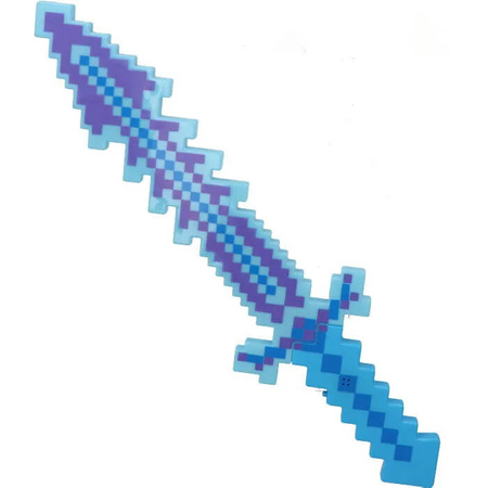 Miecz MINECRAFT Efekty świetlne i dźwiękowe 62 cm MIX