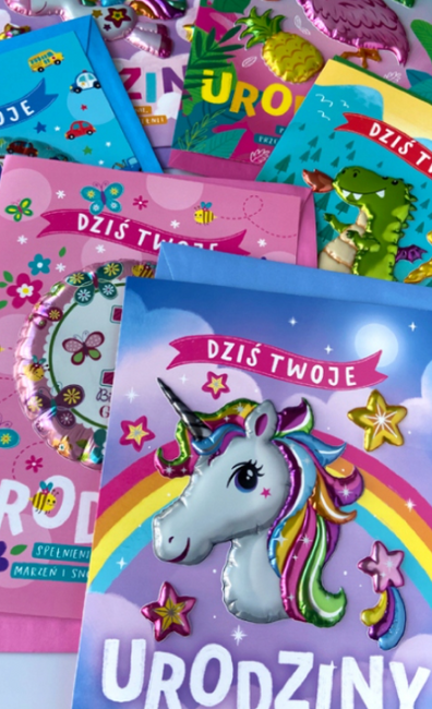 Kartka okolicznościowa Urodzinowa XXL "Dziś Twoje Urodziny patrz przez życie przez różowe okulary" flaming