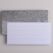 Koperta podarunkowa z bilecikiem srebrna brokatowa 17x9 cm 1 szt.