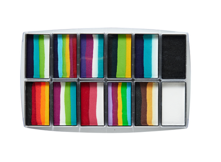 Paletka farb do twarzy Global Colours - Rainbow Explosiom One Stroke