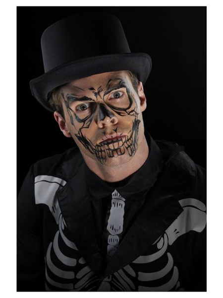 Tatuaże na halloween - czaszka Skull Face (szkieletor, kościotrup)