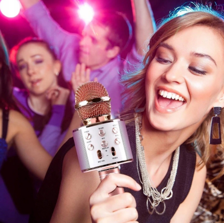 Mikrofon bezprzewodowy KARAOKE Bluetooth + głośnik
