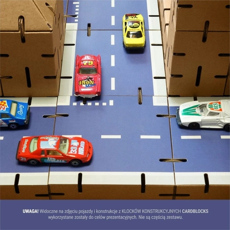 Klocki konstrukcyjne tekturowe do samodzielnego złożenia DROGA Cardblocks