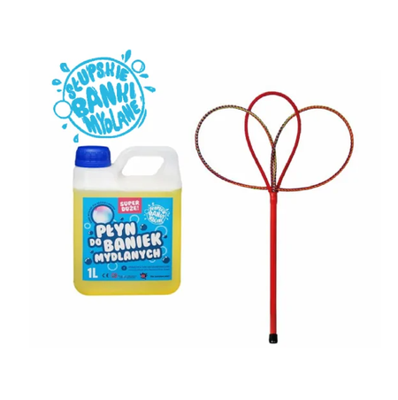 Płyn do baniek mydlanych Słupskie Bańki Mydlane 1L + Obręcz Multimotylek ZESTAW
