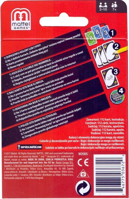 Gra karciana towarzyska UNO Rebel