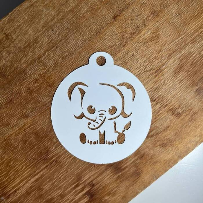 Szablon do malowania twarzy i ciała #K10 Słoń Okrągły