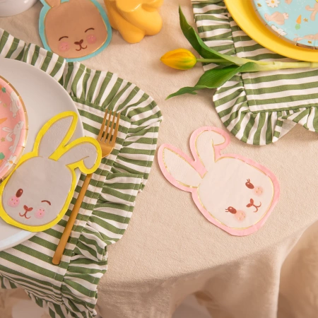 Serwetki papierowe Zajączki 12 szt. mix kolorów