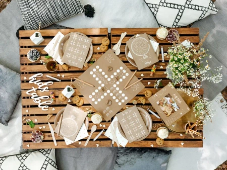 Konfetti SERCA drewniane 2 cm 50 szt.