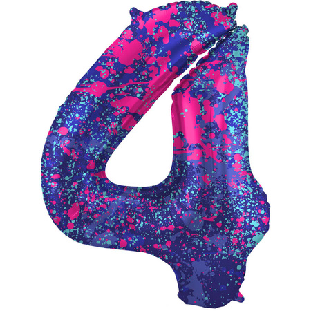 BALON foliowy CYFRA 86 cm Paint Splash