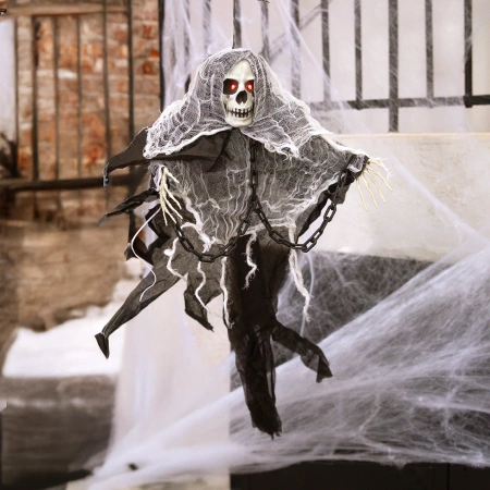 Dekoracja wisząca Kościotrup Strach szkielet dżwięk i światło