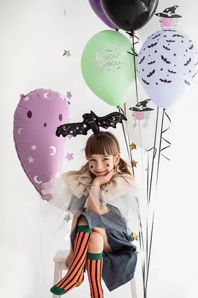 Balon HALLOWEEN Nietoperze Czarownica 30 cm 1 szt. mix