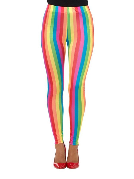 Legginsy spodnie Tęczowe Klauninka