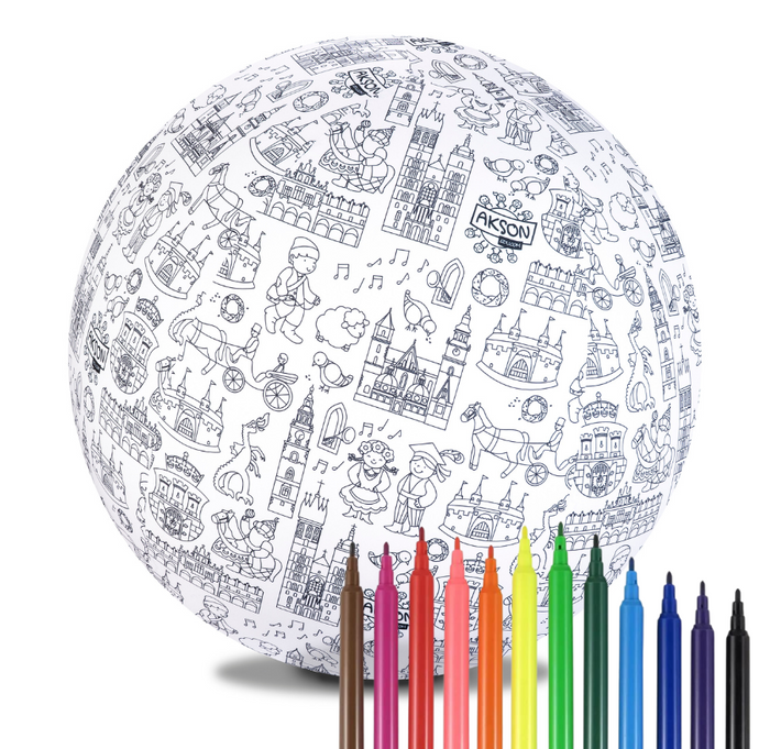 Piłka Balonowa do kolorowania XXL Akson seria miasta: KRAKÓW