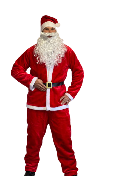 Strój Pluszowy św. Mikołaj + dodatki rozm. uniw