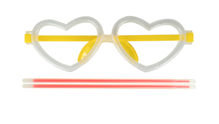 Okulary Serca GLOW świecące w ciemności