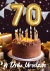 Kartka urodzinowa 70- ste urodziny trójwymiarowa 3D 1 szt.