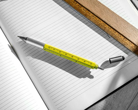 Długopis majsterkowicza 6w1 ZÓŁTY