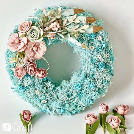 Mech kreatywny dekoracyjny chrobotek opakowanie 30g TURKUSOWY