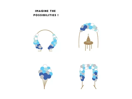 Girlanda balonowa NIEBIESKA 200 cm ZESTAW