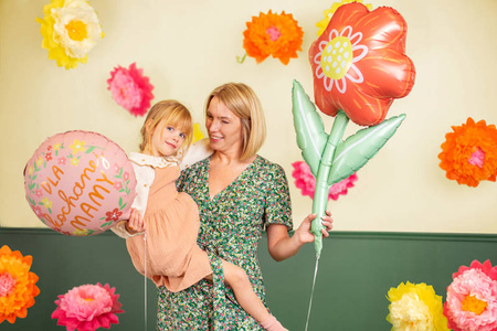 Dla kochanej Mamy balon foliowy okrągły 45 cm