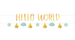 Baner Girlanda Hello World na Baby Shower - Boy