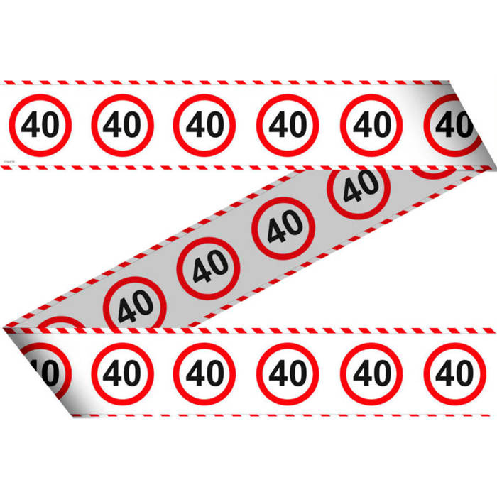 Taśma dekoracyjna urodzinowa 40 urodziny 15m