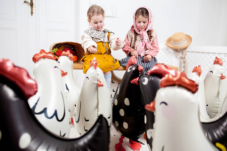 Kogut balon foliowy farma 48x60 cm