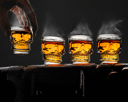 Kielony czaszki 4 szt.