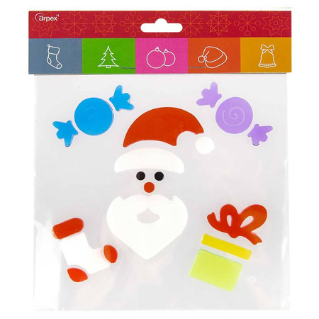 Świąteczne Naklejki na szybę samoprzylepne żelowe MIX 20 cm