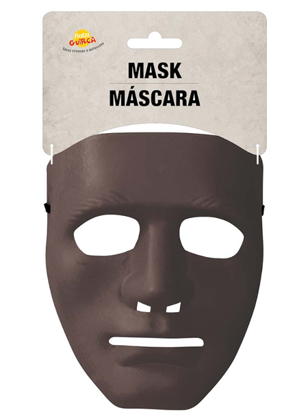 Maska gładka czarna cała twarz