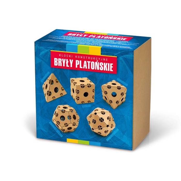 Klocki konstrukcyjne tekturowe do samodzielnego złożenia BRYŁY PLATOŃSKIE Cardblocks