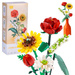 Zestaw klocków Bukiet kwiatów z różą i słonecznikiem 568 elementów