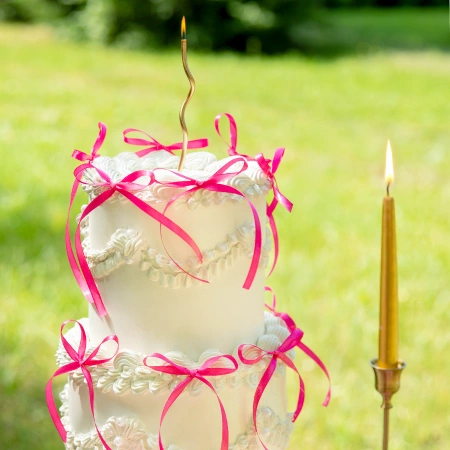 Pikkery Toppery kokardki ciemnoróżowe 10 szt.