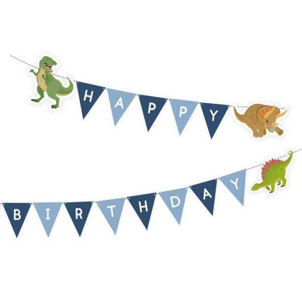 Baner "Happy Birthday" Dinozaury 180 cm