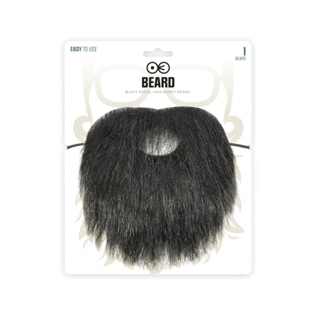 Sztuczna broda czarna krótka na gumce