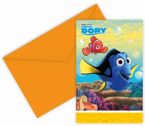 Zaproszenie DORY Rybka Nemo 6szt 