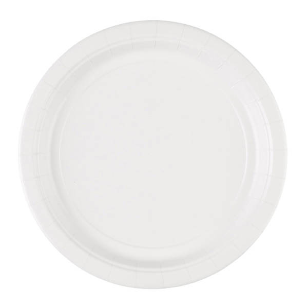 Talerzyki papierowe BIAŁE gładkie 23 cm 8 szt.